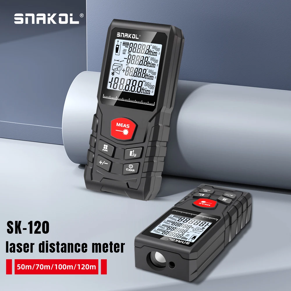 Stanley Tape 25Ft - SNAKOL Laser Distance Meter 50m 70m