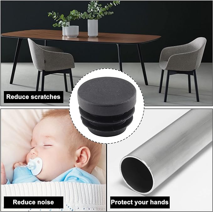 8 PCS Black Round Plastic Blan - Plastic Pipe Clip 评论和价格