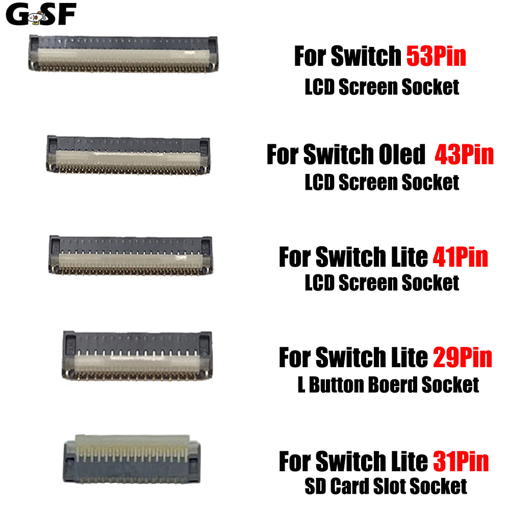 5PCS New LCD Screen FPC Ribbon - Push Fit Connector 评论和价格