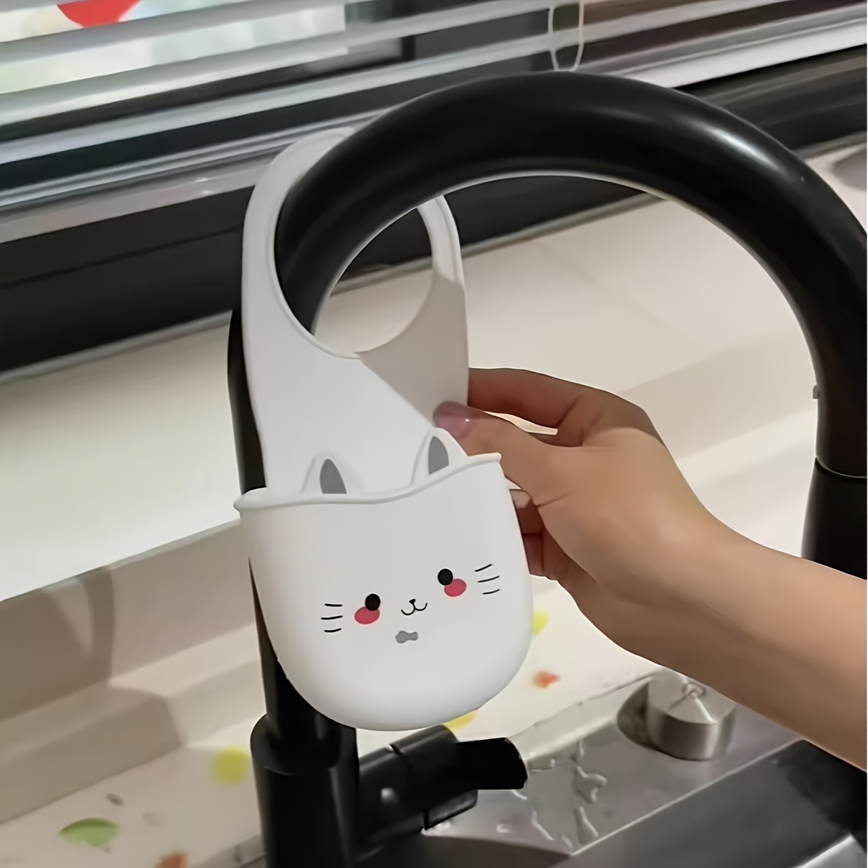 2Pcs Cute Cat Silicone Faucet  - Silicone Tap Washer 评论和价格