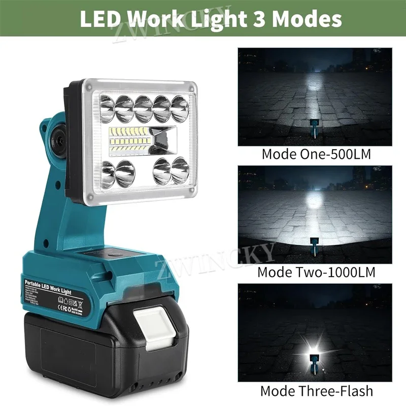 Cordless Work Light LED Flashl - Black+Decker Tool Cordless 评论和价格