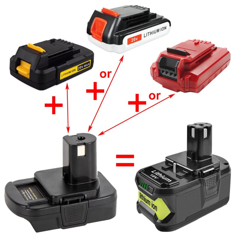 ALASICKA Battery Adapter BPS18 - Black+Decker Tool Cordless 评论和价格