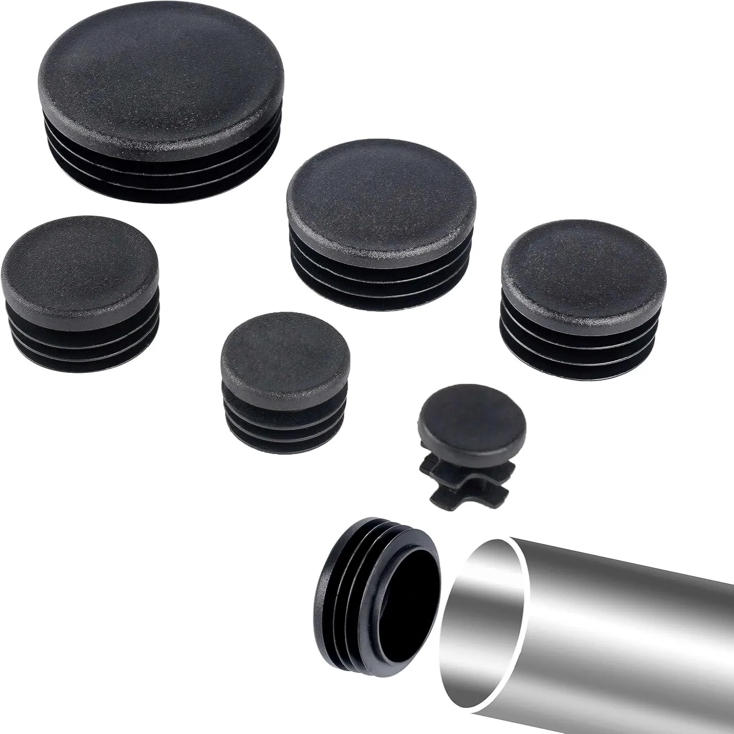 Black Round Pipe Plug 10-60mm  - Plastic Pipe Clip 评论和价格