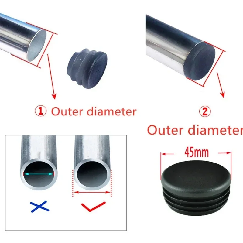 Black Round Pipe Plug 10-60mm  - Plastic Pipe Clip 评论和价格