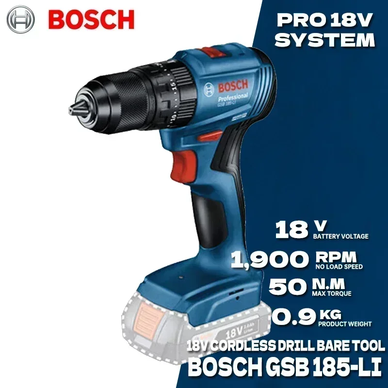 Bosch GSB 185-LI 18V Cordless  - Bosch Drill Gsb 18V 评论和价格