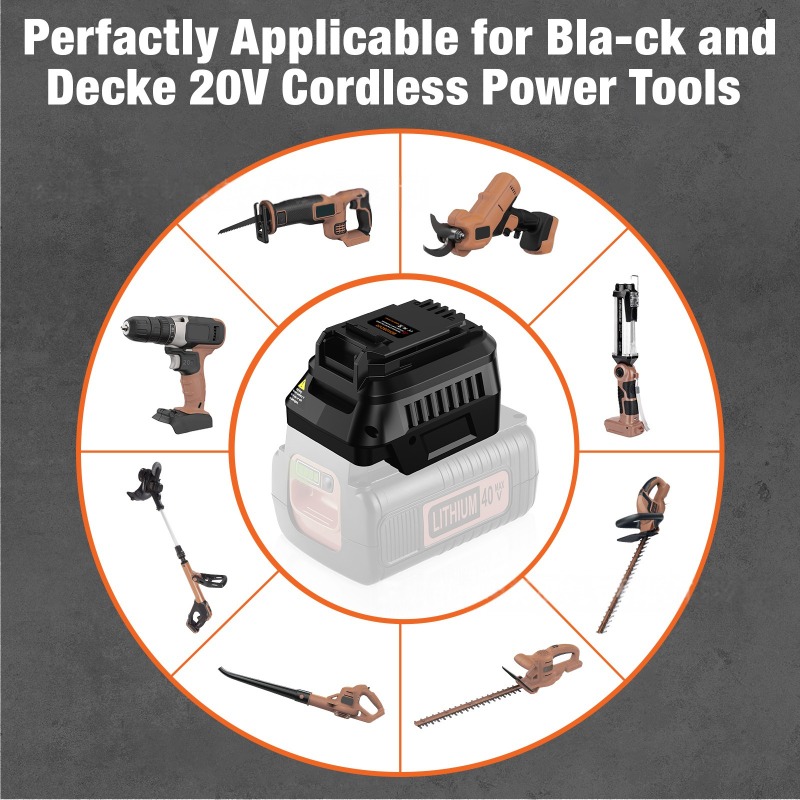 HAKSINKY Tool Battery Adapter  - Black+Decker Tool Cordless 评论和价格