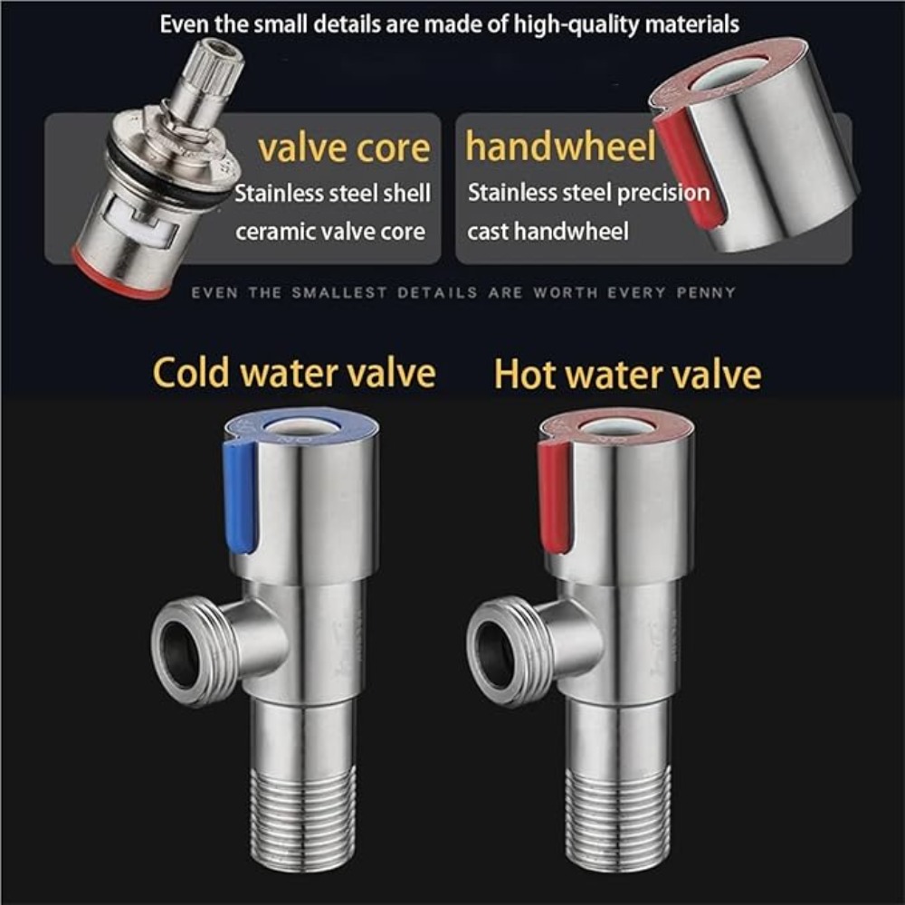 Stainless Steel Hot Cold Inlet - Toilet Fill Valve 评论和价格