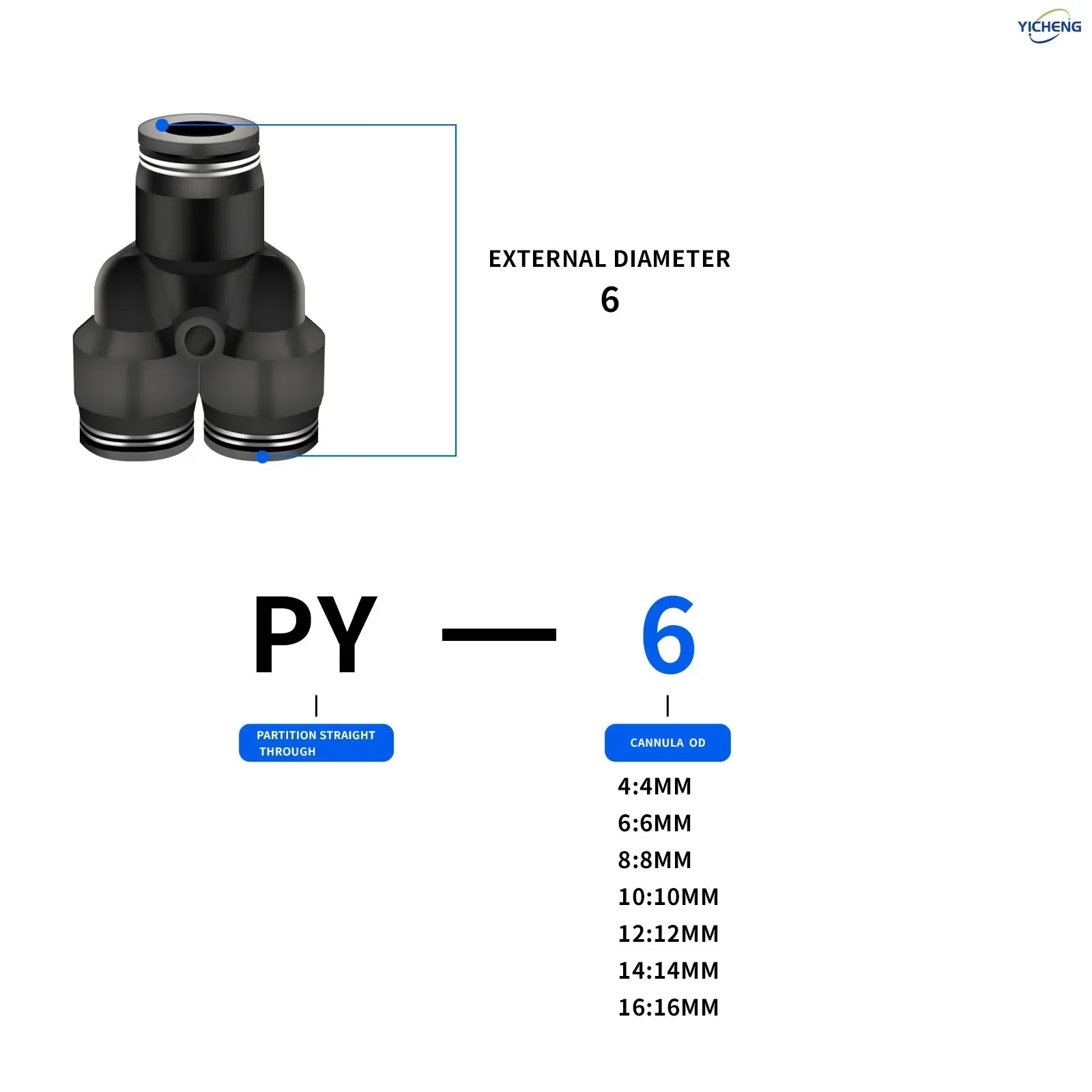 PNEUMATIC Hose Connector 6MM O - Push Fit Connector 评论和价格