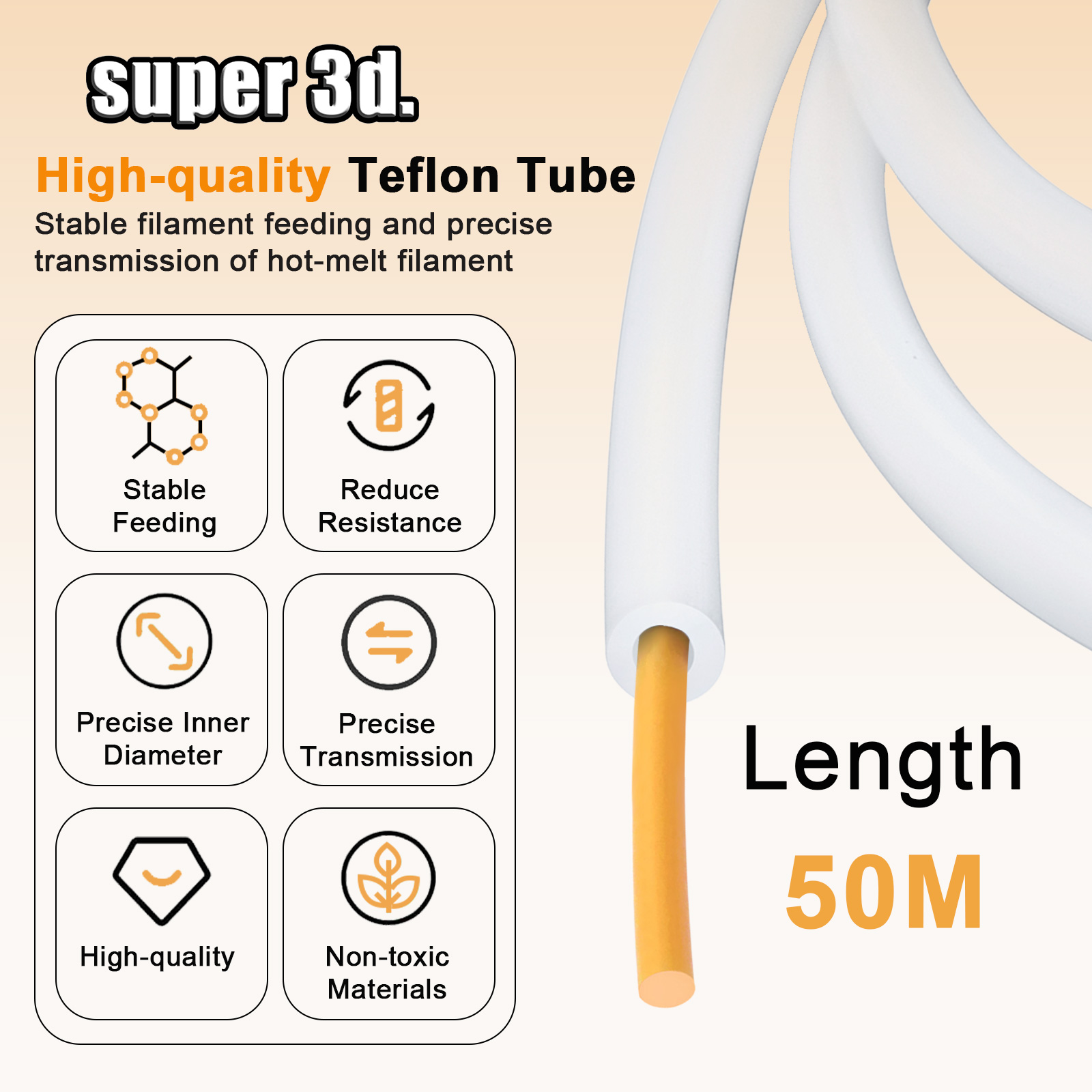 1/2/50M Bambu Lab PTFE Tube ID - Ptfe Tape Thread 评论和价格