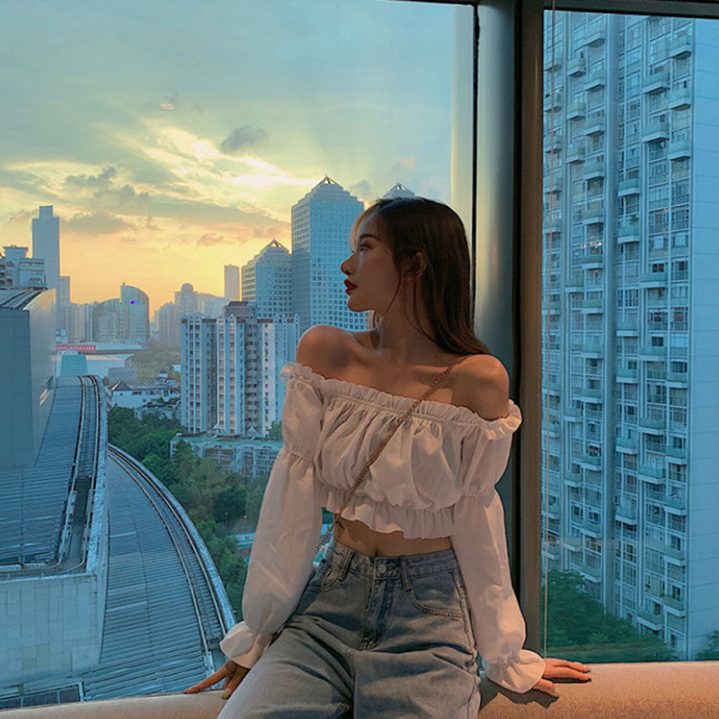 Women Top Sexy Blouse Off Shou - Pipe Bending Spring 评论和价格