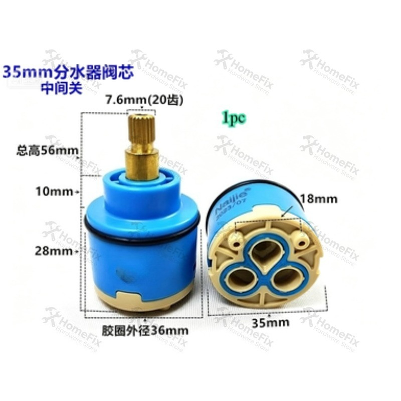 1Pcs Ceramic Valve Core 28mm 3 - Basin Mixer Cartridge 评论和价格