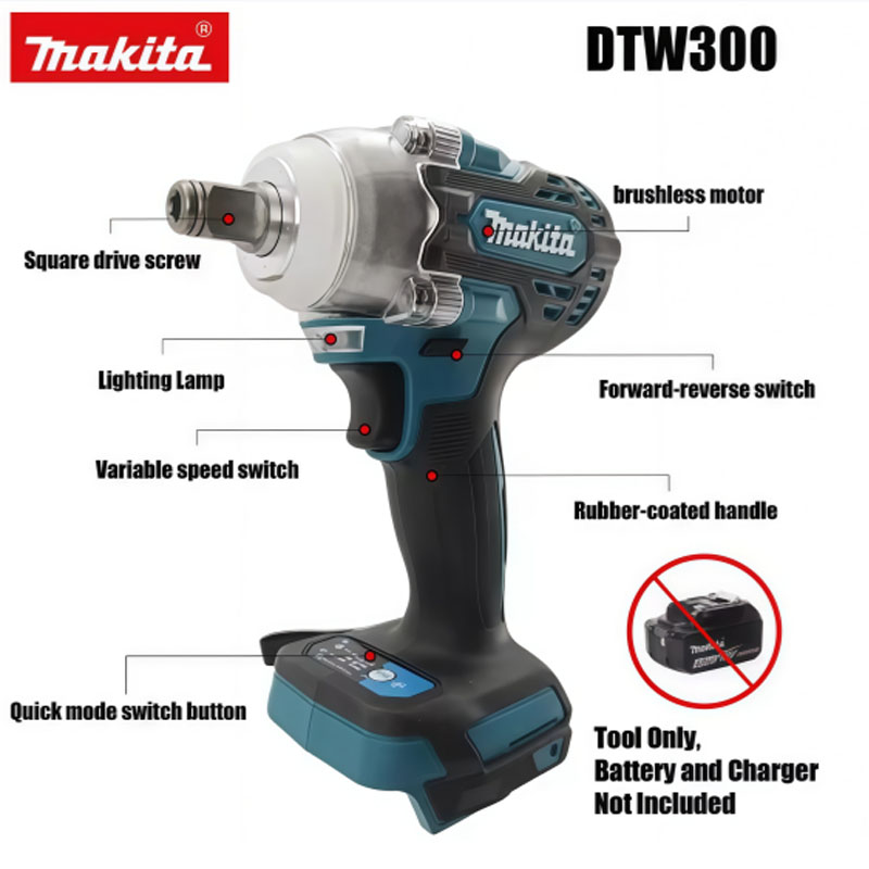 Makita DTW300 18V Brushless Co - Makita Drill Dtw300 评论和价格