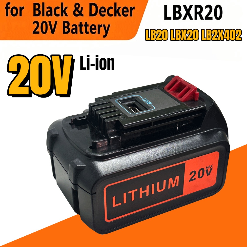 6000mAh 18V Replacement 20V Ba - Black+Decker Tool Cordless 评论和价格
