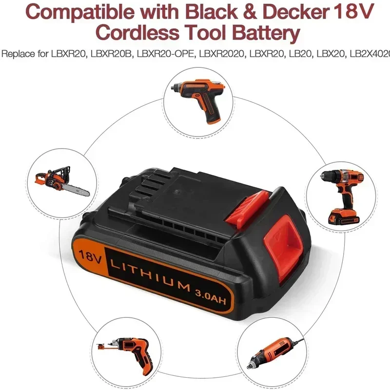 18V  3.0Ah BL2018 Replacement  - Black+Decker Tool Cordless 评论和价格