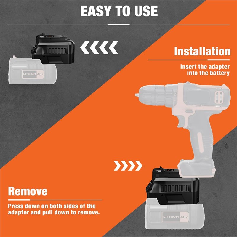 【RECOMENDAR】Battery Adapter Fo - Black+Decker Tool Cordless 评论和价格