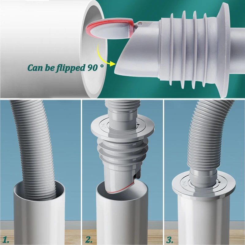 Silicone Bathroom Sewer Seal R - Drain Pipe Clip 评论和价格