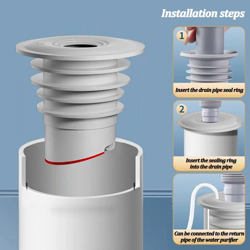 Silicone Bathroom Sewer Seal R - Drain Pipe Clip 评论和价格
