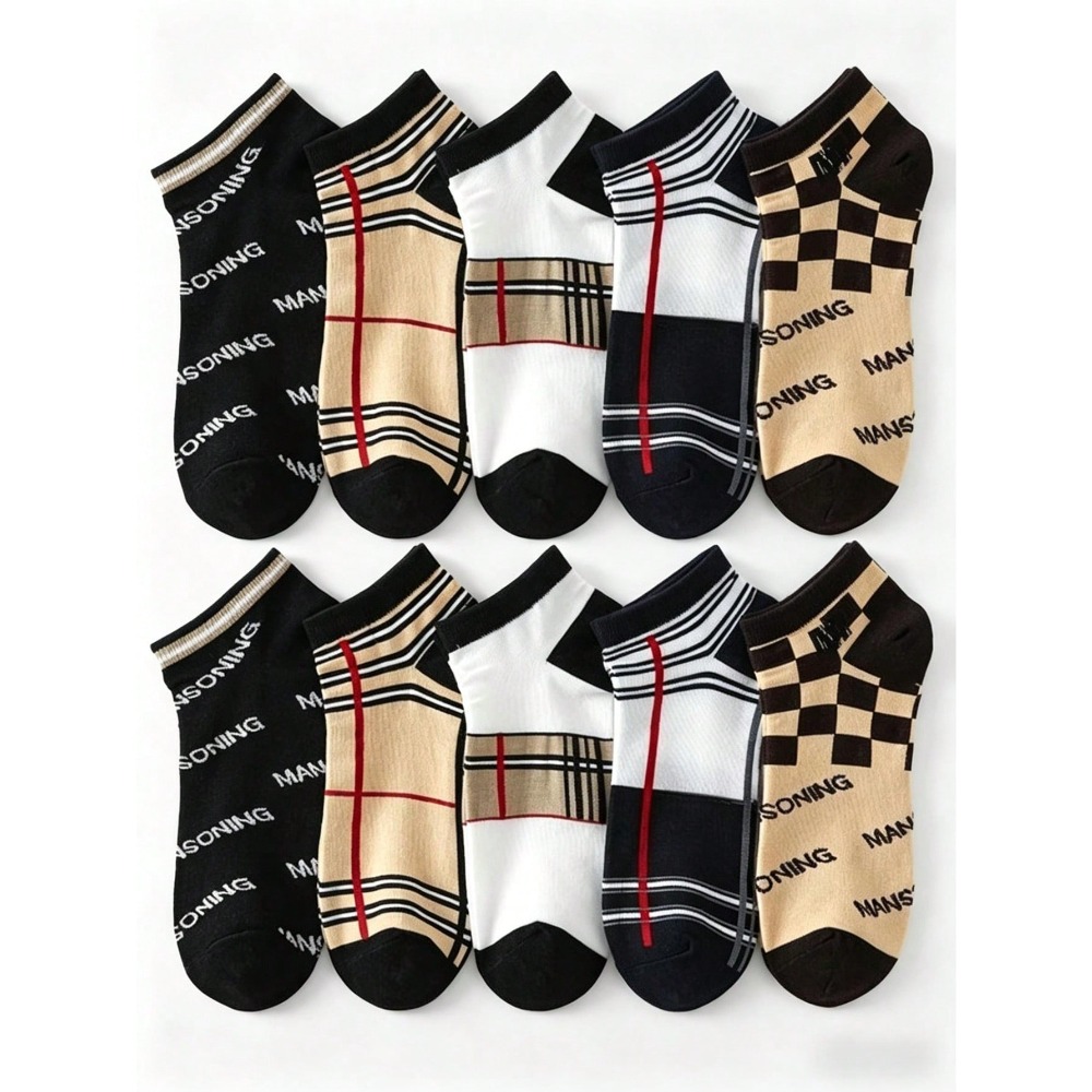 1/5/10 Men's Short Socks,fashi - Pipe Bending Spring 评论和价格