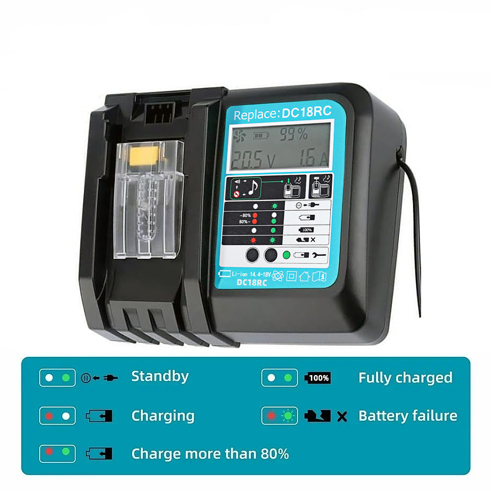 DC18RC Fast Charging with Fan  - Makita Drill Hp1640 评论和价格