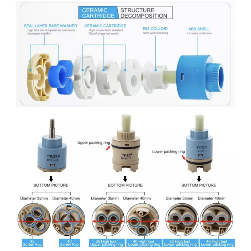 Faucets Mixing Spool Valve 25  - Basin Mixer Cartridge 评论和价格