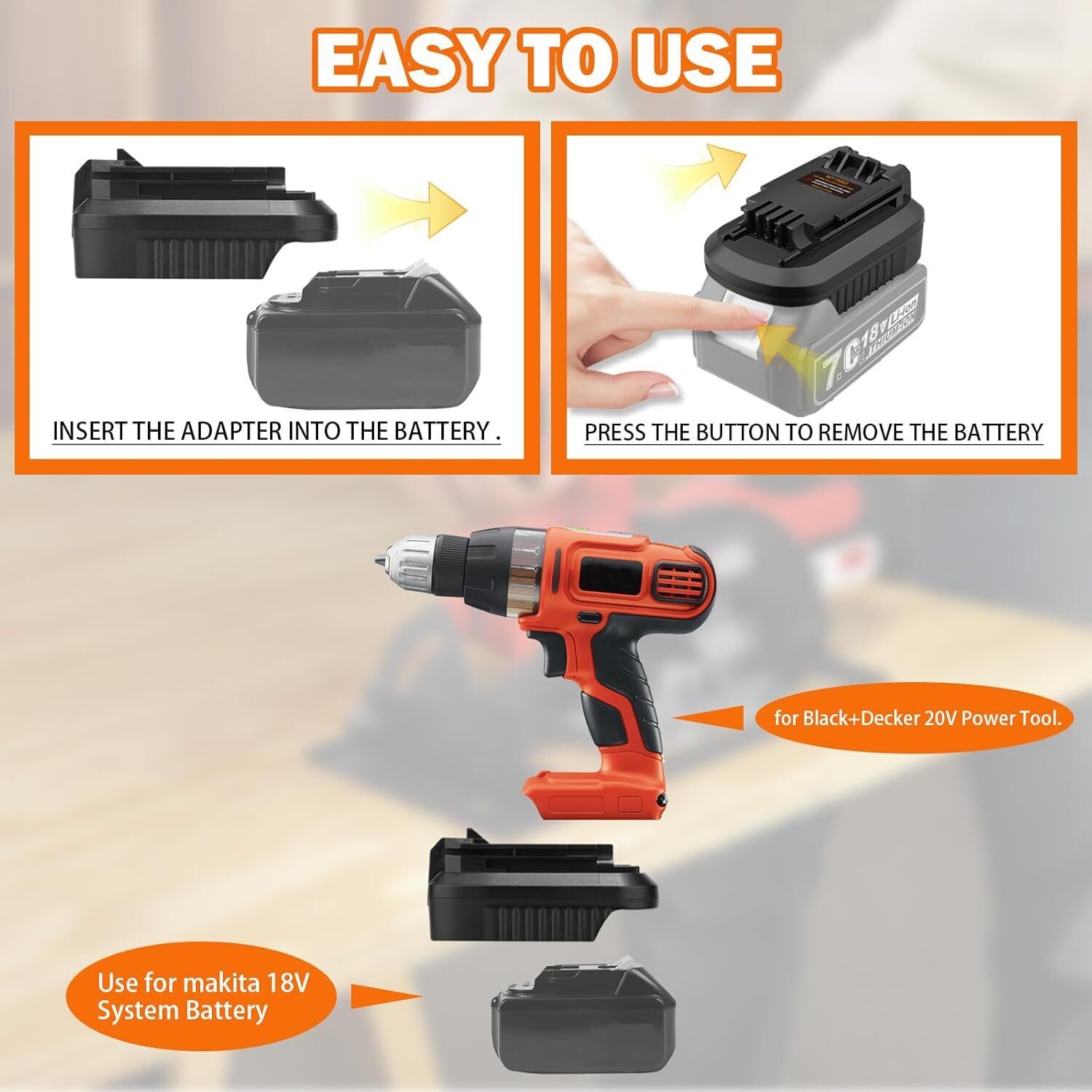 Converter for Makita to for Bl - Black+Decker Tool Cordless 评论和价格
