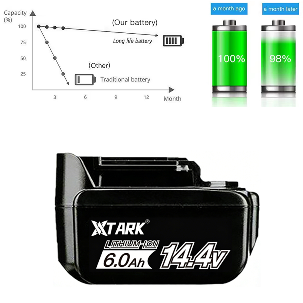 14.4V 6000mAh Li-ion Battery R - Makita Drill Hp1640 评论和价格
